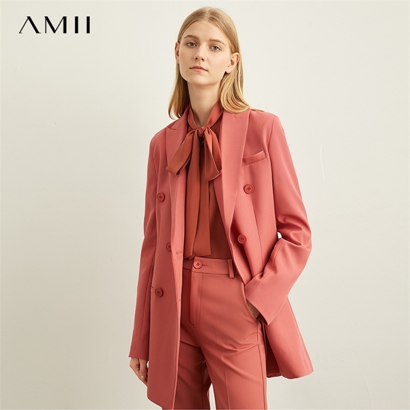 

Amii Spring Minimal Western Style Outerwear Pants Shorts Professional Jacket Women New Autumn leisure suit 11940584 T200704, Yellow (shorts)