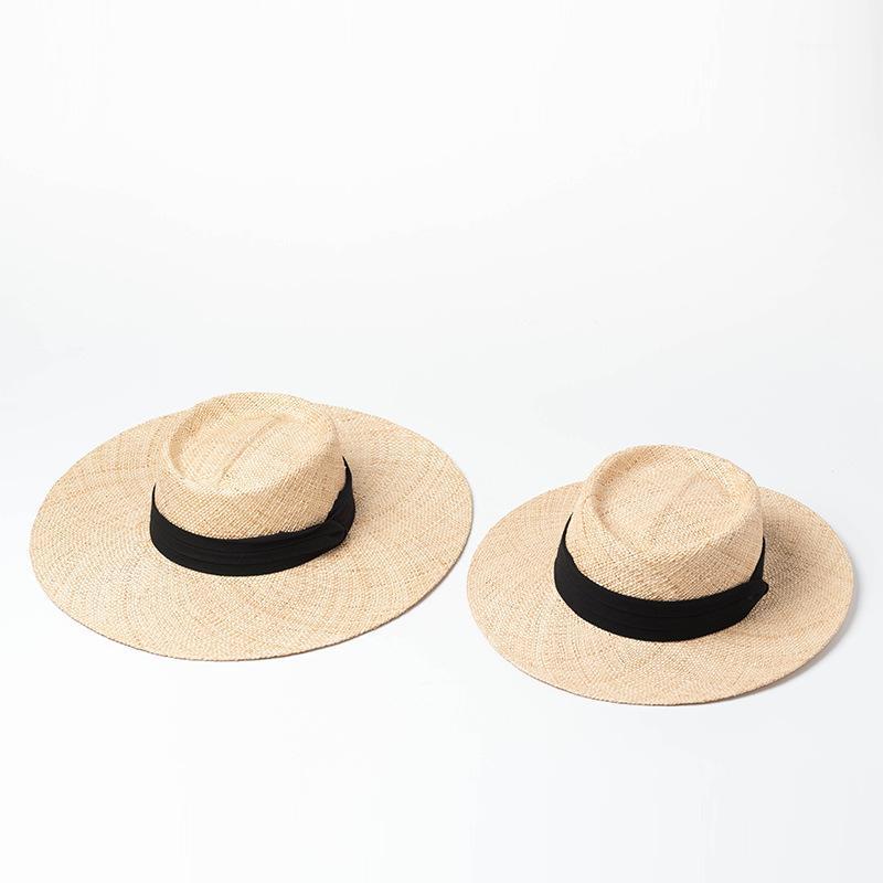 

01909-HH7222 summer handmade Treasure grass fedoras cap men women leisure panama hat1, 10cm brim