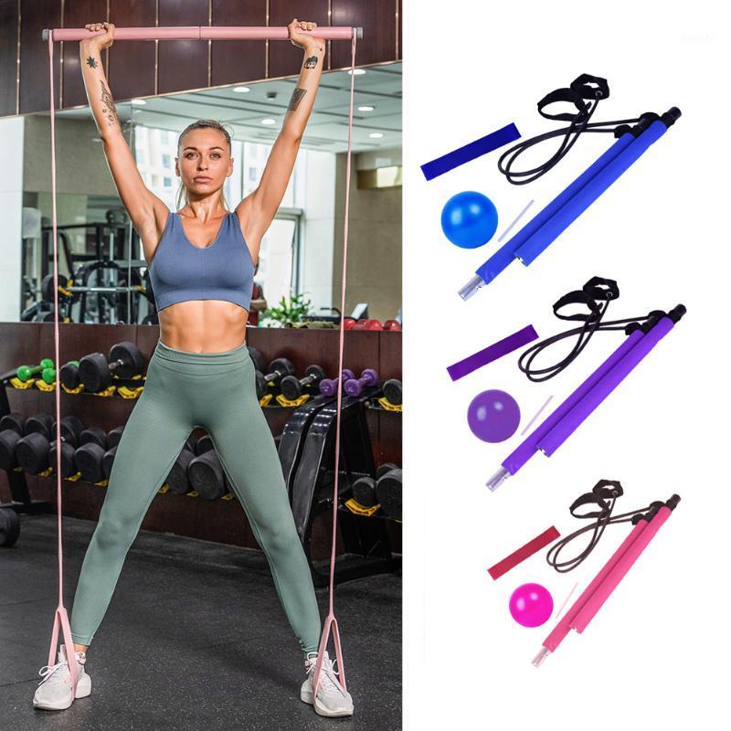 

4PCS/Set Fitness Elastic Resistance Bands Pilates Ball Yoga Pull Rope Elastic Muscle Strength Training Yoga Workout Equipment1, Blue