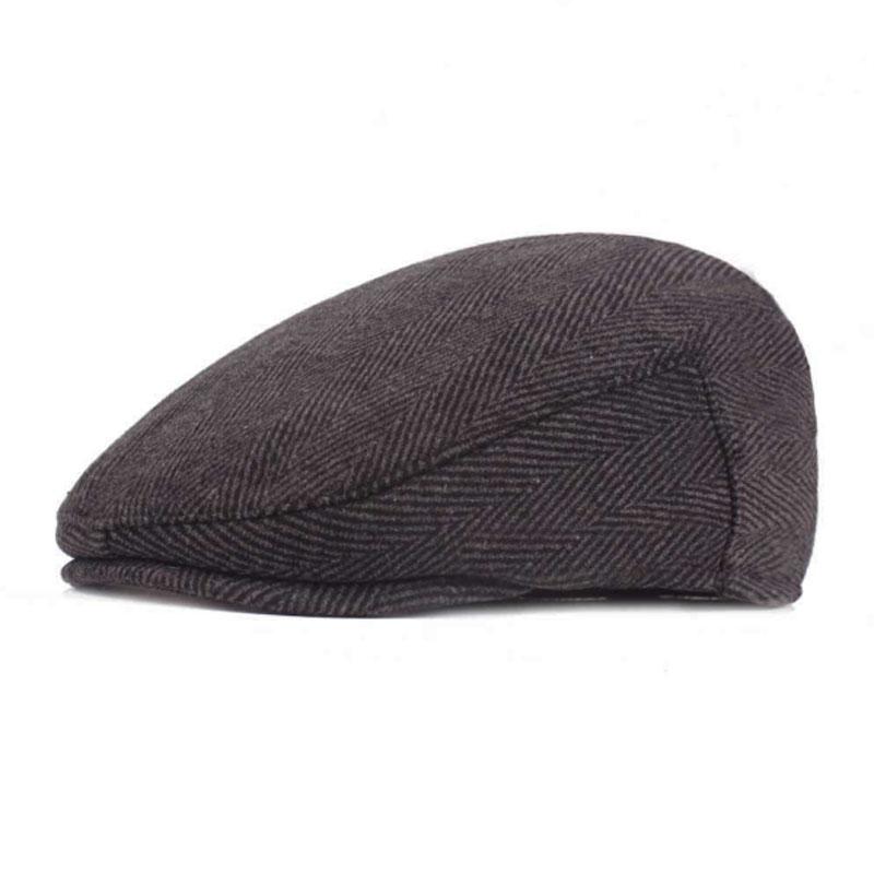 

Berets Winter Forward Cap Men Brim Hat Ren Zi Ni Beret Foreign Trade Middle Aged And Elderly People