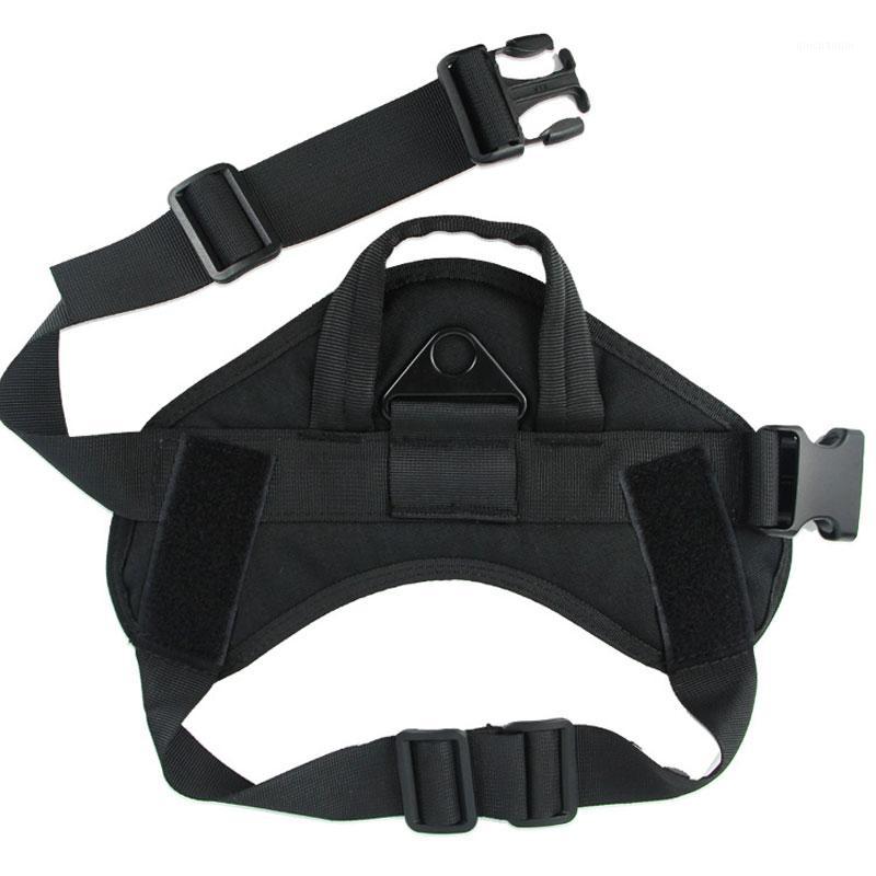 

Tactical Service Dog Vest Adjustable Training Hiking Molle Nylon Water-resistan Dog Harness with Handle Hunting1, Black