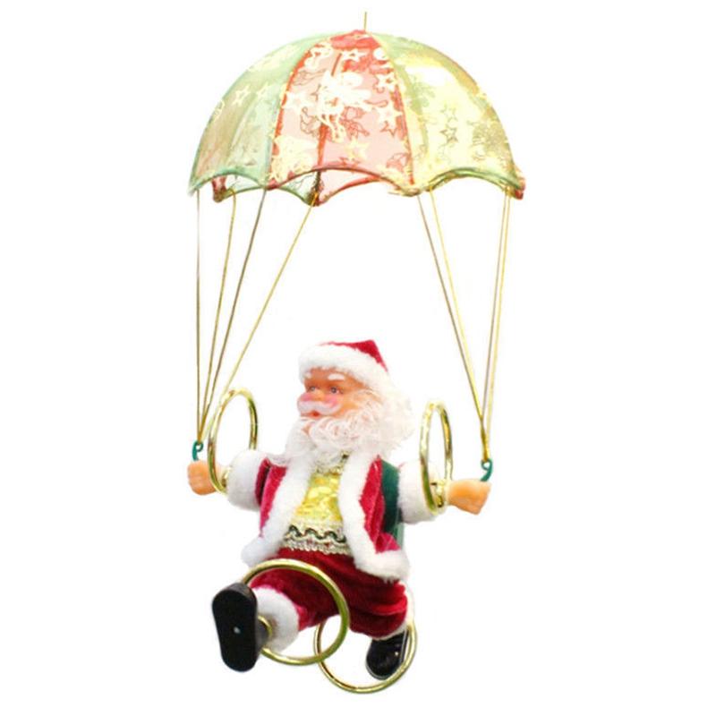 

Durable Creative Electric Santa Claus Parachute Plush Doll Christmas Toy Lovely Christmas Gift Funny New Year Kids Gifts Party