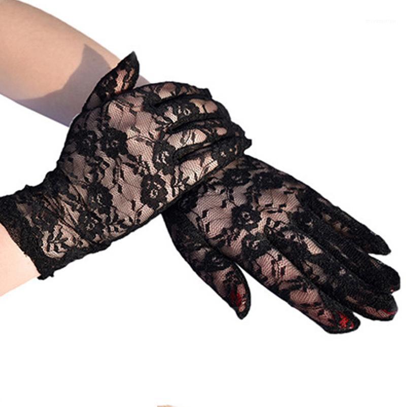 

Lace Thin breathable gloves Outdoor UV-proof Riding Screen Display Party Household Transparent Sunscreen Isolated gloves A501