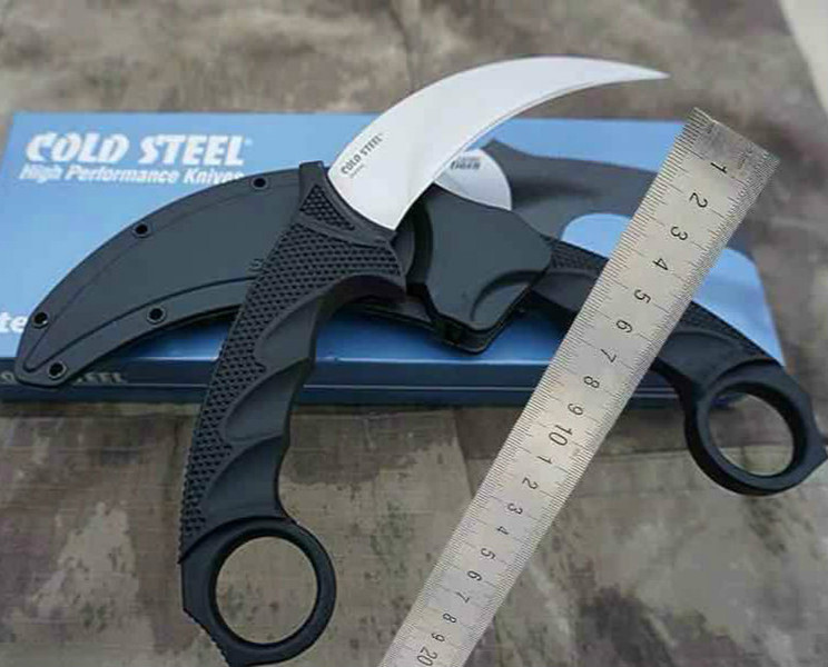 

Cold Steel Karambit knife Claw knife AUS-8A 59HRC Mirror Polish blade knife Tactical knives with Secure-Ex sheath