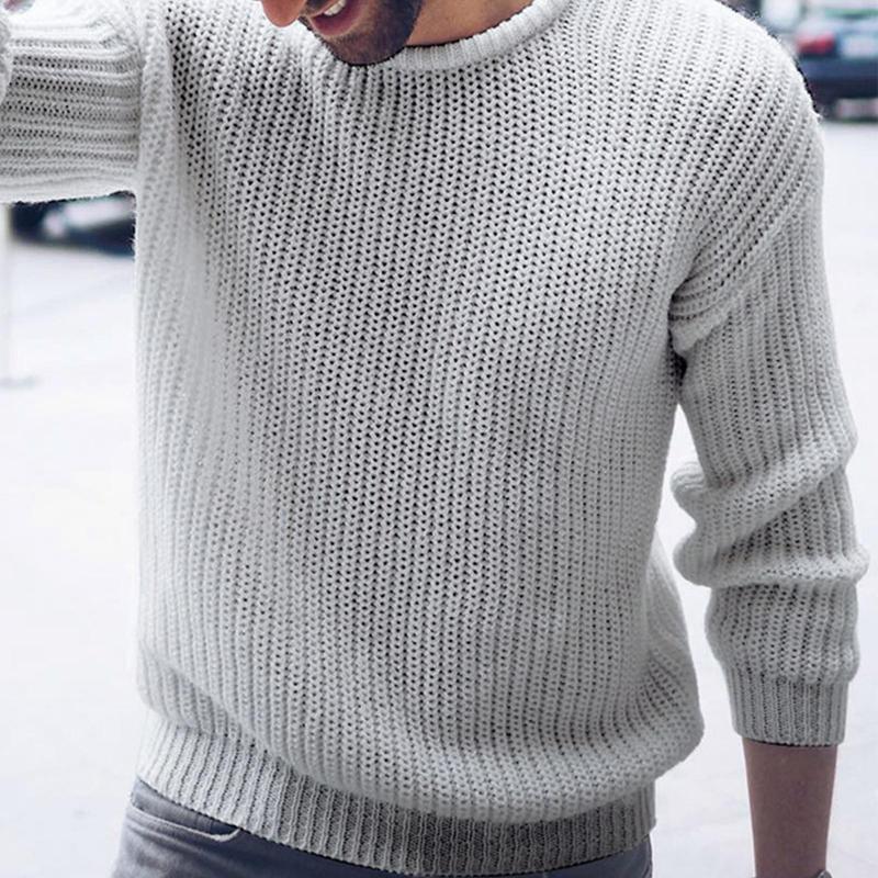

2020 Autumn Winter Men Knitted Sweater Pullover Casual Jumpers Korean Style Solid Color Knitted Top Plus Size Sweaters dropship, Black