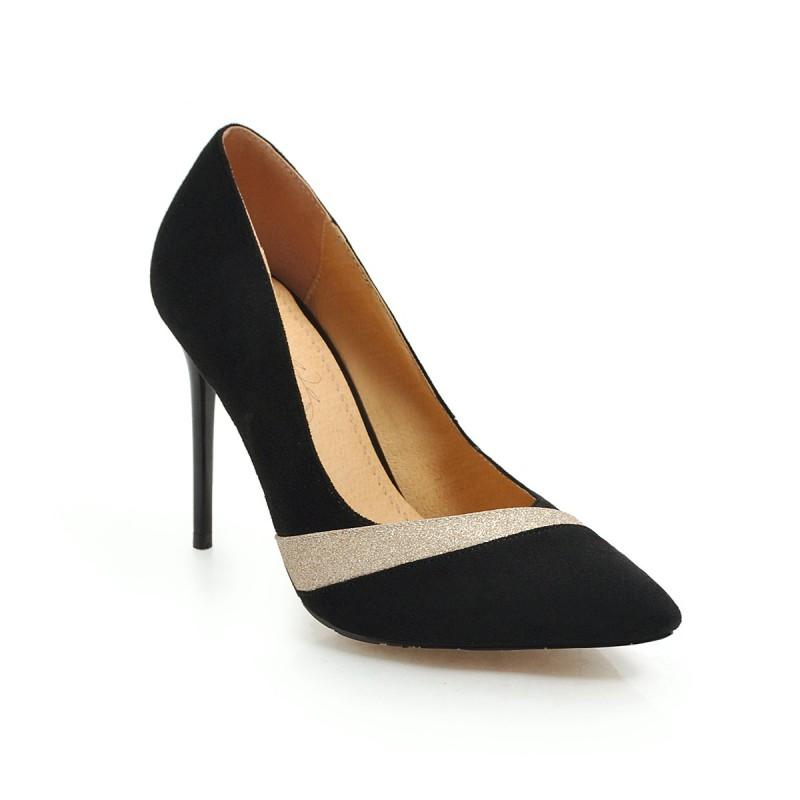 

Plus Size Fashion pointed shoes ladies high heels women shoes woman pumps, Black