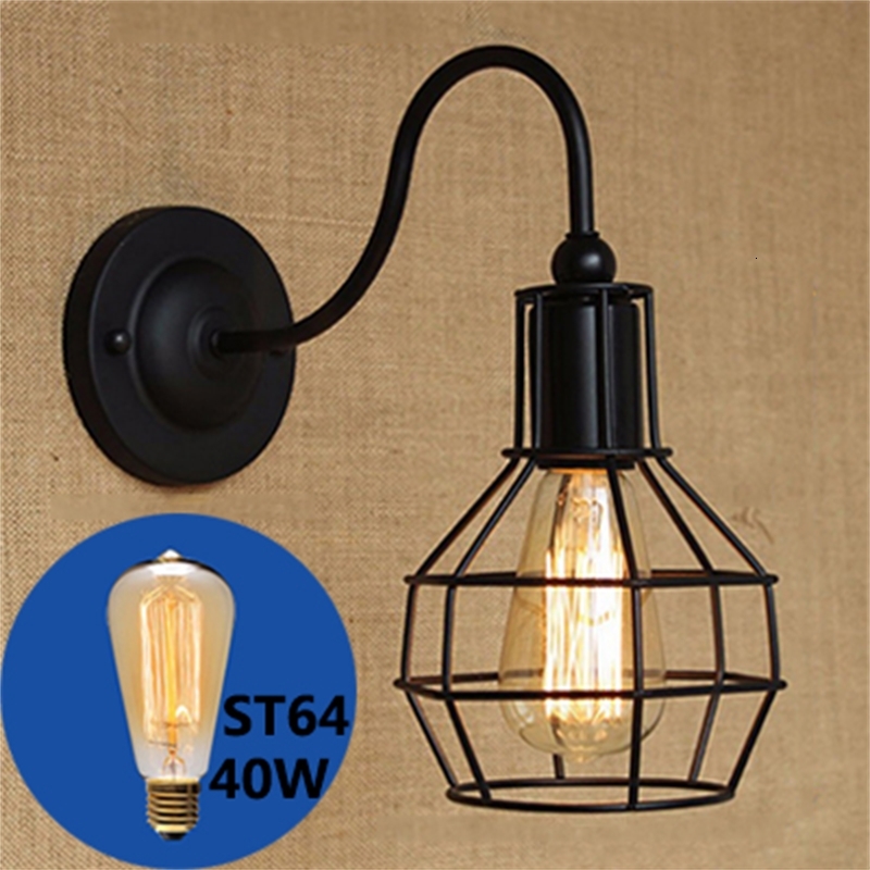 

2021 New Warehouse Loft American Country Retro Industry Iron Small Lamps Vintage Decorative Wall Ligh 1 U76f