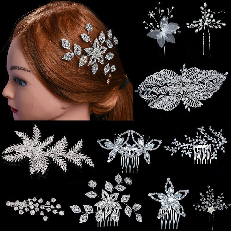

Hair Clips & Barrettes Zircon Branch Shape Headbands Bridal Headwear Women Elegant Wear For Prom Ceremony Wedding Banquet Crystal Accessorie, Golden;silver