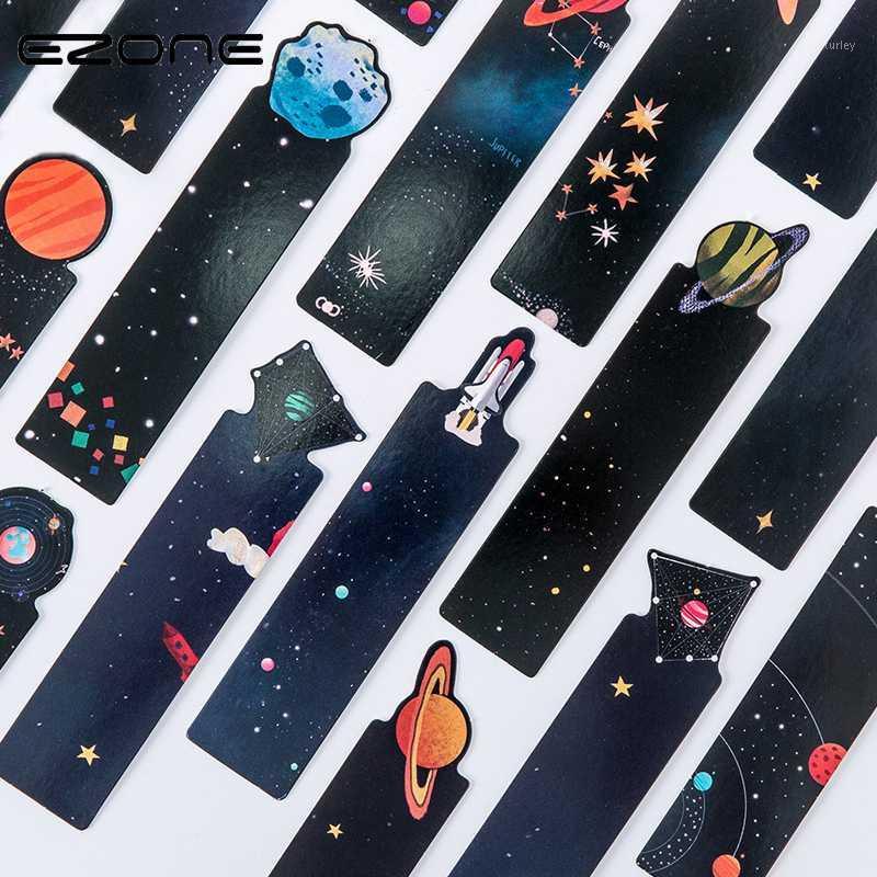 

EZONE 30Pcs/Set Planet Bookmark Message Card Creative Galaxy Paper Bookmarks Book Holder School Office Supplies Material Escolar1