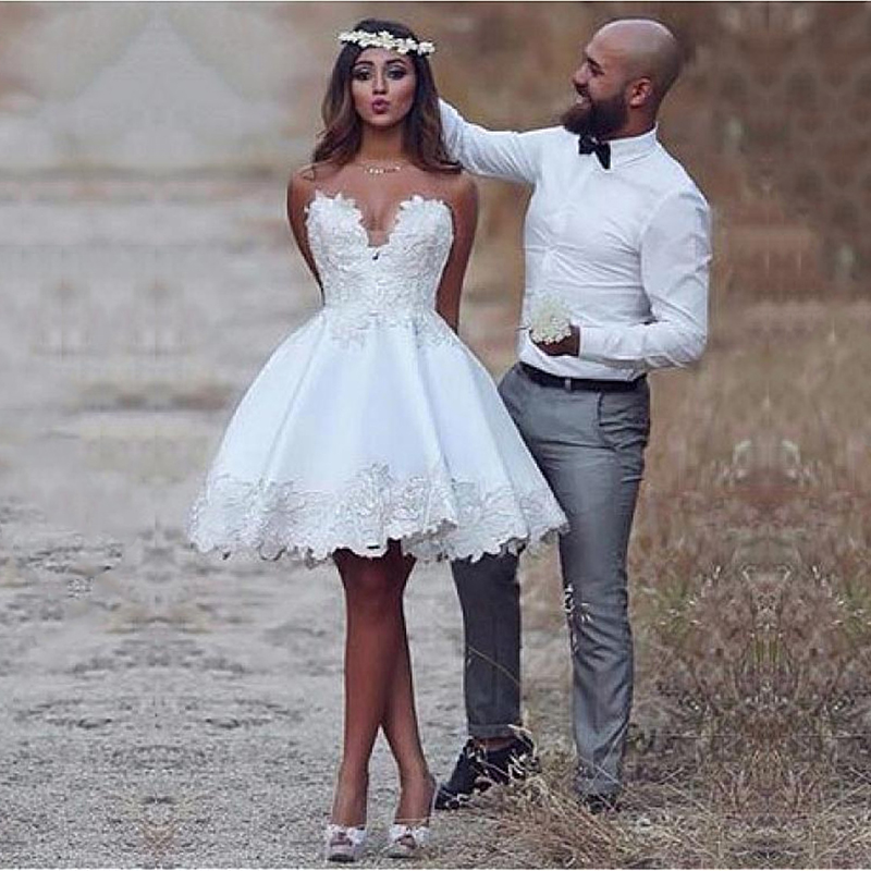 

Fashion Tutu Bride Dresses Romantic Sweetheart Ball Gown Short Wedding Party Dresses Vestidos De Novia Custom Made, White