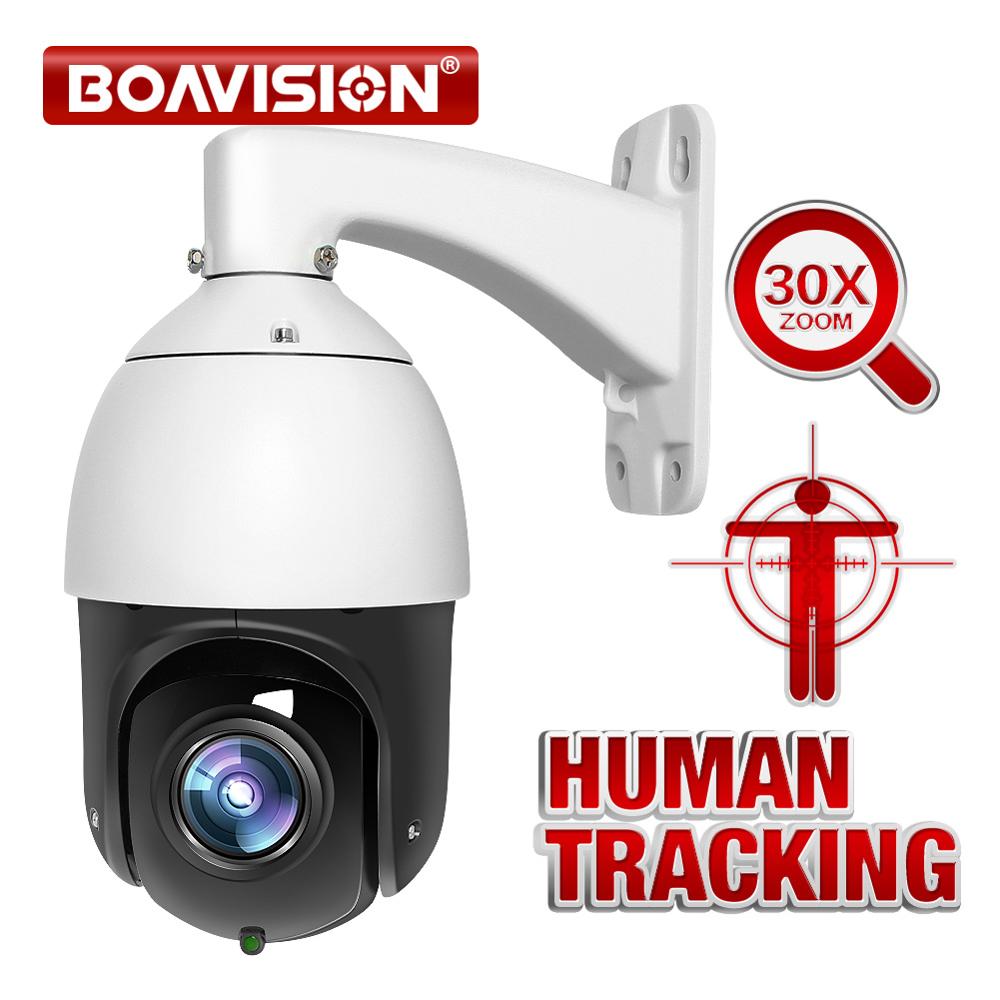 

1080P AI Auto Tracking PTZ IP Camera POE 30X Zoom AI Human Body Face Zooming Programing Presets Patrolling PTZ Camera Outdoor