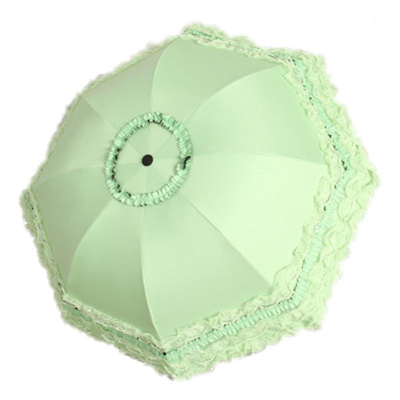 

Creative Lovely Lace Princess Umbrella Fashion Women Sun Umbrella Parasol for Student Girl Three-folding Parasol W1