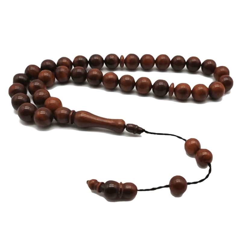 

Natural Wood Cook Tasbih Man's Misbaha prayer beads 33 beads 2 SIZE Rosary Y200730