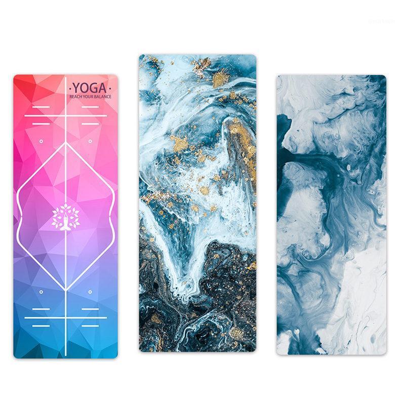 

Printed Yoga Mat Towel Microfiber AbsorbSweat Yoga Towel Silica Gel Non-slip Goodgrip Blanket Pilates Mat Cover1, Red