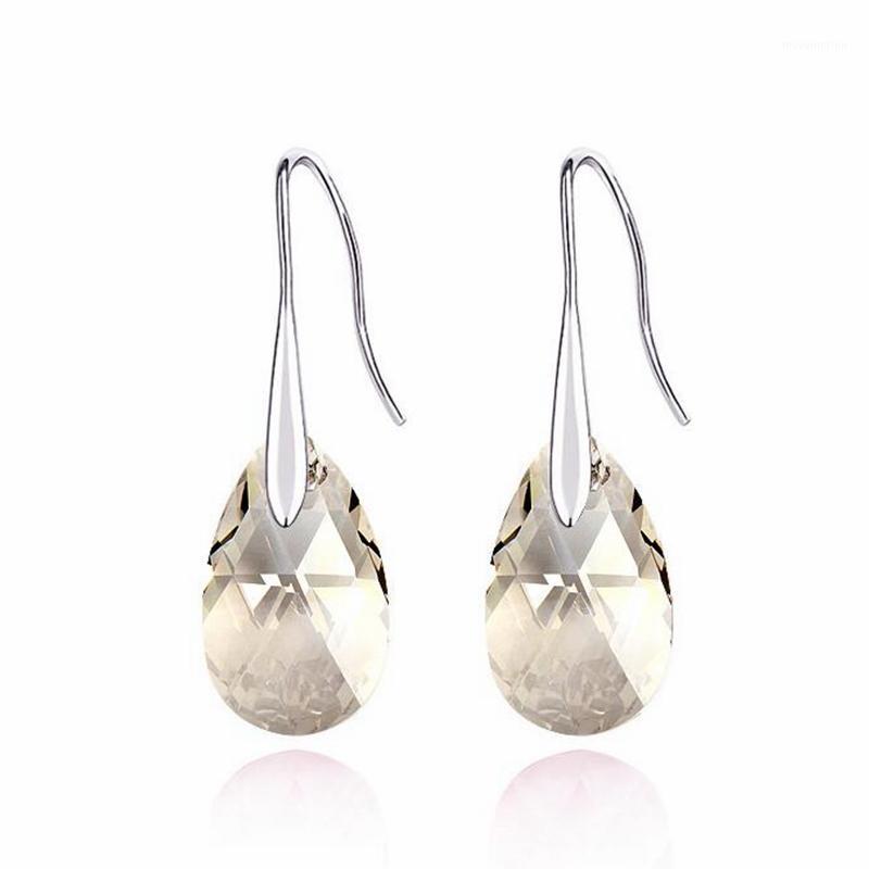 

Dangle Water Drop Earrings 100% Original embellished with Crystal from Piercing Party Accessories jewelry for brides1