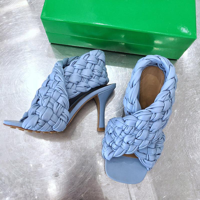 

2021 New design Women Sandals Fashion square toe Cross strap High heels Gladiator Sandals Soft leather Women Summer Female shoes, Black