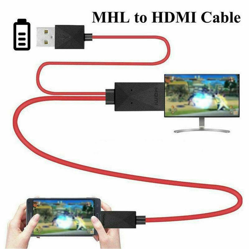 

1080P HDMI Cable 2m Android Charger USB to HDMI Adapter Micro USB to HDMI HD TV Cable Adapters for Samsung Galaxy S3 S4 S5 Phone 11 12 Pro, White