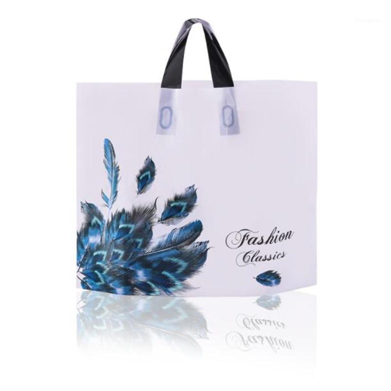 

50Pcs/Lot Plastic Bags Handle Shopping Bag Large Boutique Clothes Gifts Packaging Bag Wholesale Wedding Birthday Pouches Present1