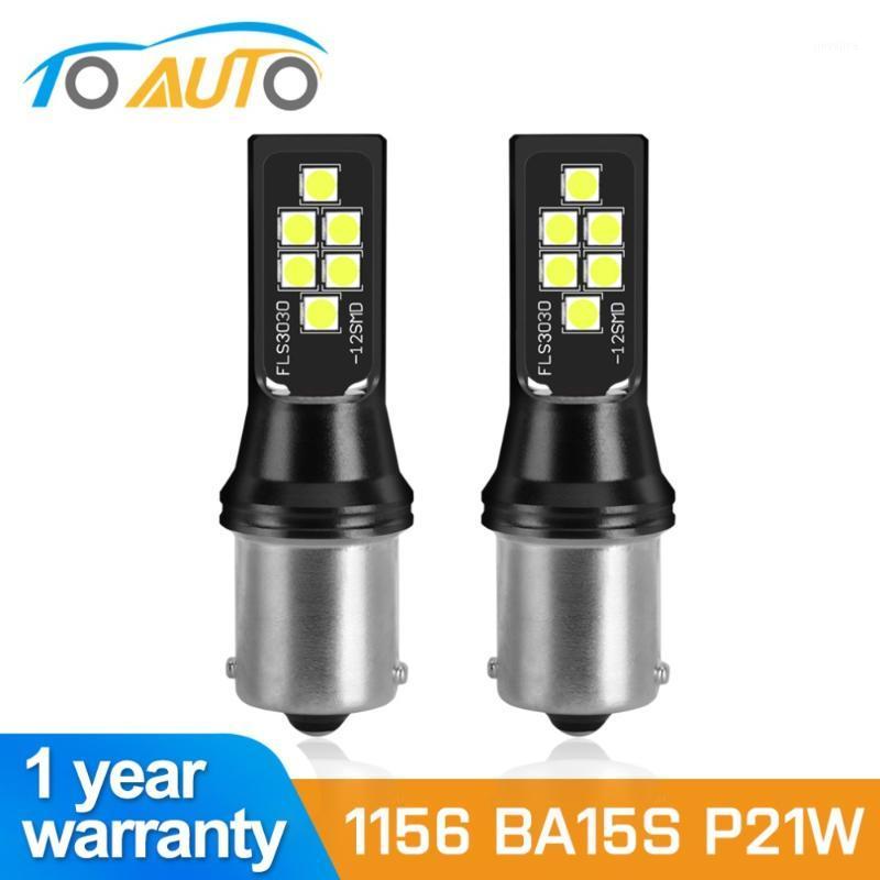 

2pcs 1156 BA15S P21W LED BAU15S PY21W 1157 BAY15D P21/5W LED Bulbs Car 12SMD 3030 Turn Signal Reverse Lights DRL Auto Lamp 12V1, As pic