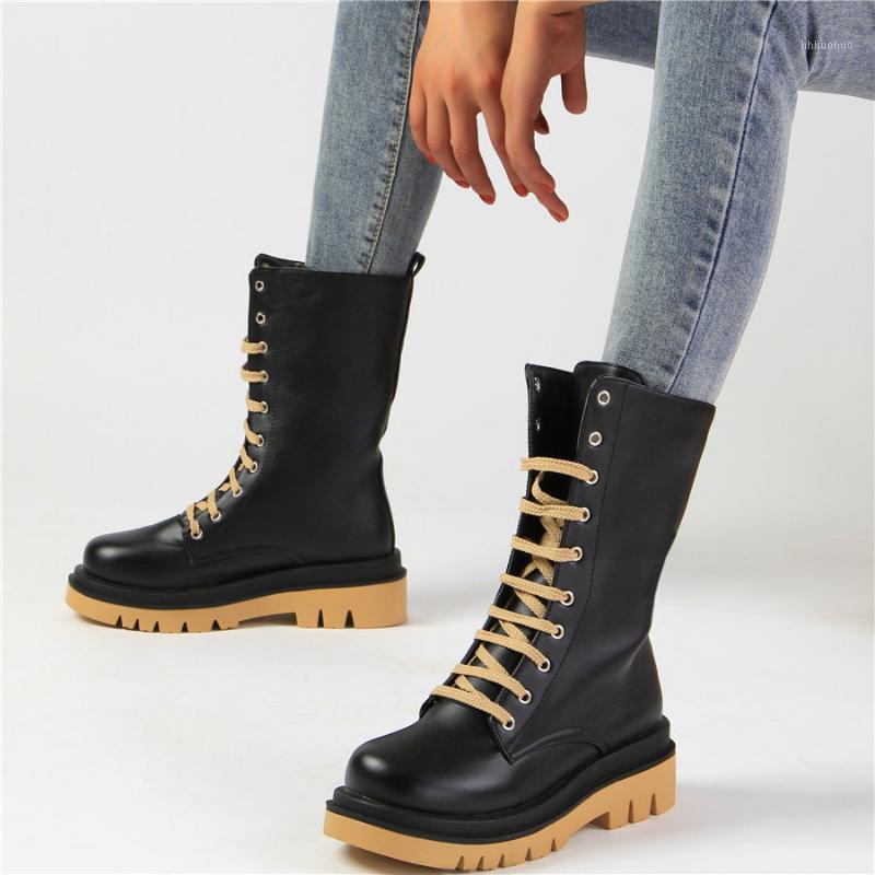 

2021 Casual Shoes Women Lace Up Round Toe Low Heel Riding Boots Female High Top Platform Oxfords Shoes Punk Goth Ankle Boots1, Black