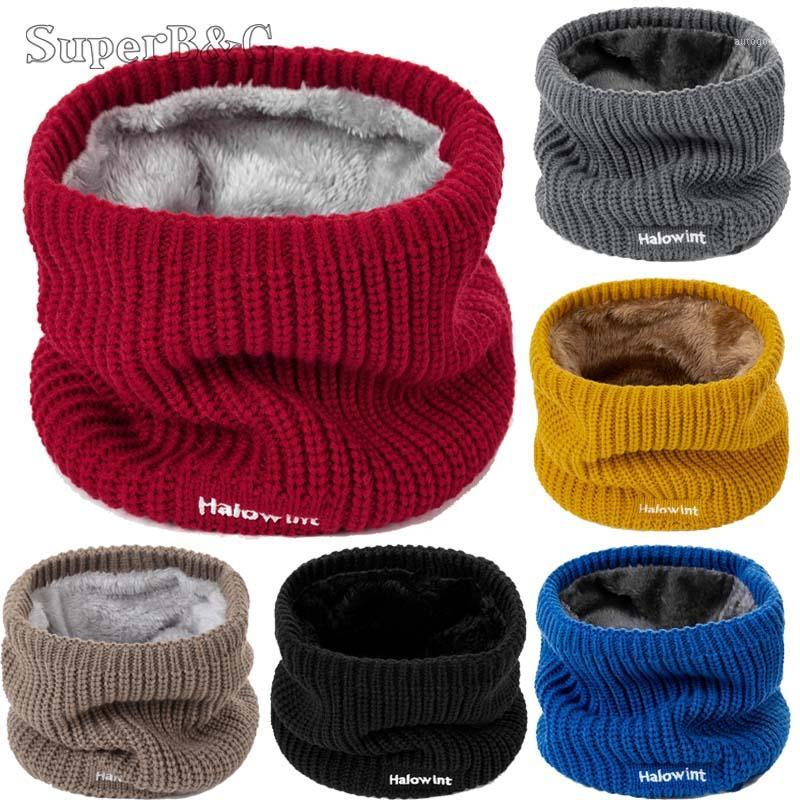 

Scarves Unisex Winter Men Women Warm Knitted Ring Thick Elastic Knit Mufflers Children Neck Warmer Boys Girl Plush Scarf Collar1