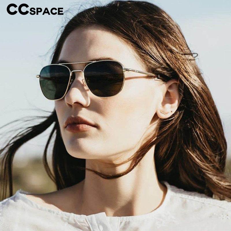 

Sunglasses 49317 Retro Pilot Square Men Women Fashion Shades UV400 Vintage Glasses