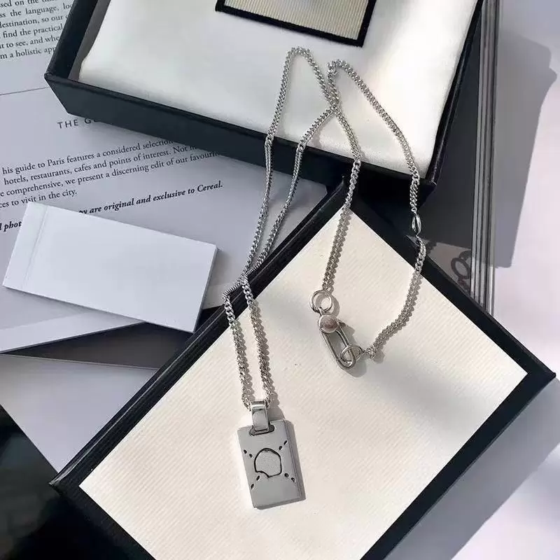 

Long Section Desingers Necklace Fashion Charm Retro Style Top Quality Silver color Leisure Pendants for Unisex Jewelry Supply good nice pretty