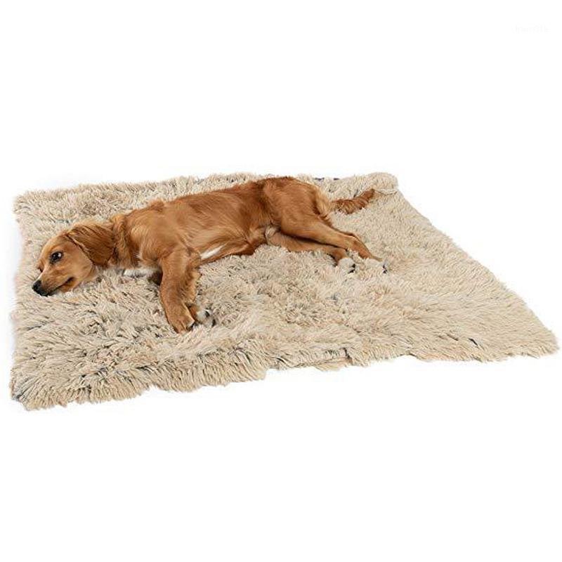

Multifunctional Large Dog Cats Cushion Mattress Soft Corel Velvet Big Blanket Cage Cover Crate Mat Washable Pet Appliances1, White