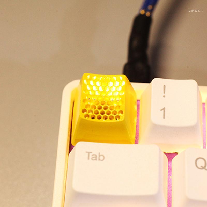 

3D Gold Honeycomb Design Backlit Resin Keycaps For Cherry Mx Switch Mechanical Gaming Keyboard Decoration Replace Keycaps1