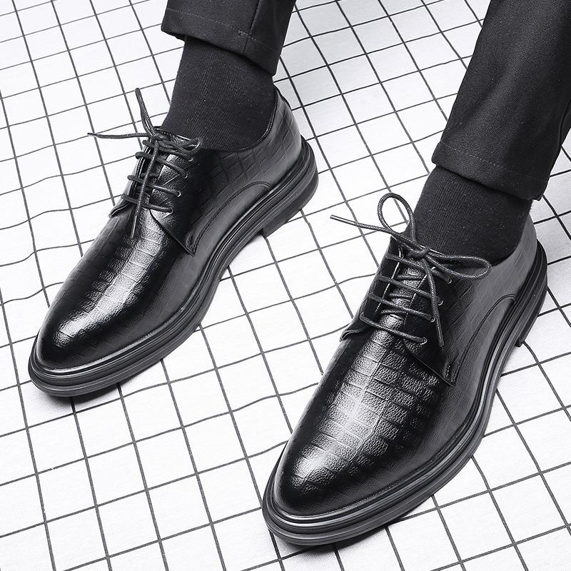 

Oxford Mens Dress Shoes Formal Business Lace-up Full Grain Leather Minimalist Shoes for Men 2020 New, Black