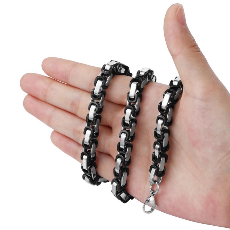 

Stainless Steel Chains for Men Hiphip Necklace Long Stout Punk Jewelry Gold Black Silver Color Width 5/6/8mm Length 22-35" MN132