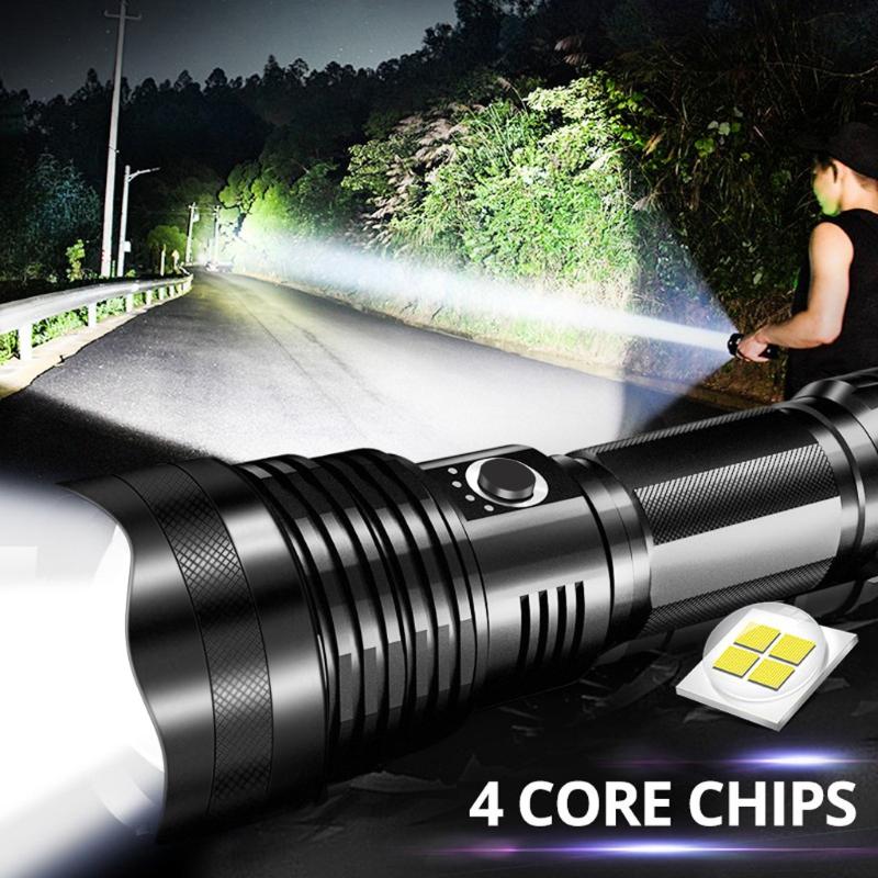 

XHP70 Super Powerful LED Tactical Torch USB Rechargeable Linterna Waterproof Lamp Ultra Bright Lantern Night