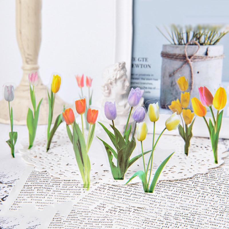 

40pcs/pack Flower Series PET Stickers Lovely Floral Diary decor Sticker Label DIY Scrapbooking Sticker Handbook Decoration