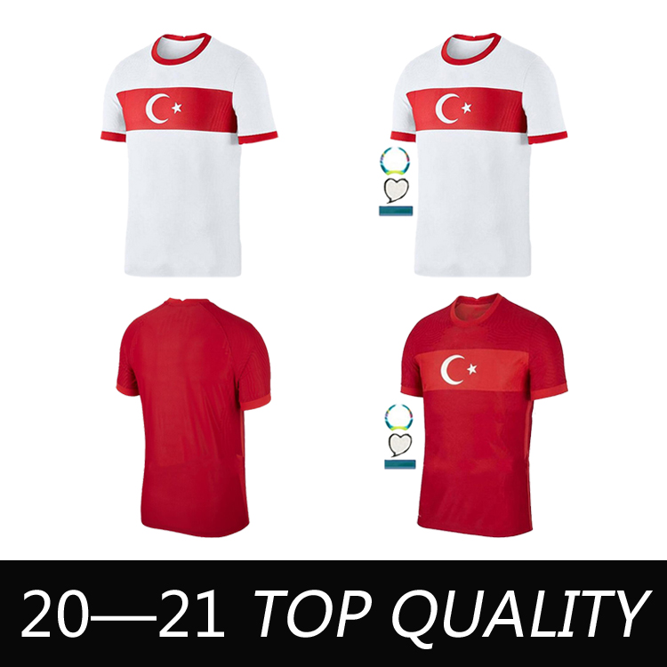 

2020 Turkey Soccer Jerseys National Team Mens CELIK DEMIRAL OZAN KABAK CALHANOGLU YAZICI Home Red Away White Football Shirt, Black;yellow