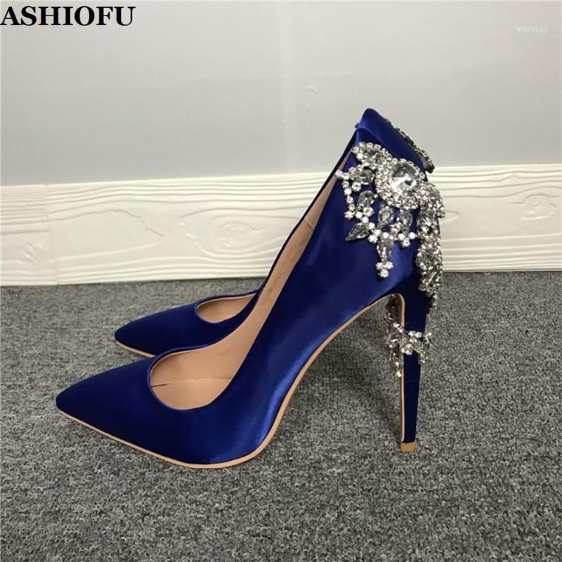 

ASHIOFU Handmade Women High Heel Pumps Jewelry Slip-on Party Office Dress Shoes Evening Dating Fashion Pumps Court Shoes1, As pic