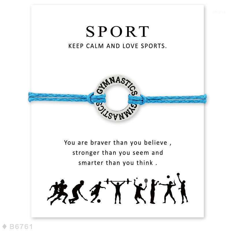 

Charm Bracelets Gymnastics Calisthenics Adjustable Bracelet With Card For Women Men Girls Gift Sporter1