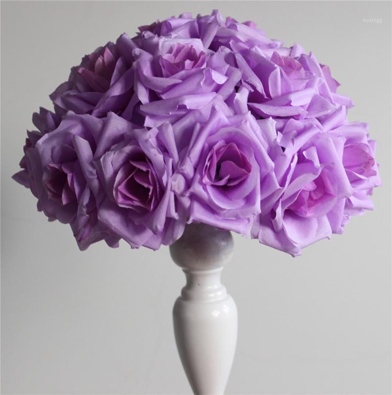 

SPR EMS Free shipping 25CM Pomander rose ball 10pcs/lot bride holding wedding kissing flower ball party/home decoration flower1, Blue