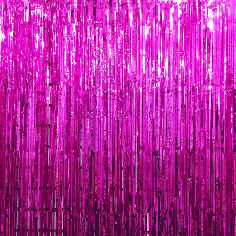 

2M Foil Fringe Curtain Tinsel Door Window Curtain Metallic Backdrop Christmas Wedding Party Baby Shower Xmas Venue Decor1