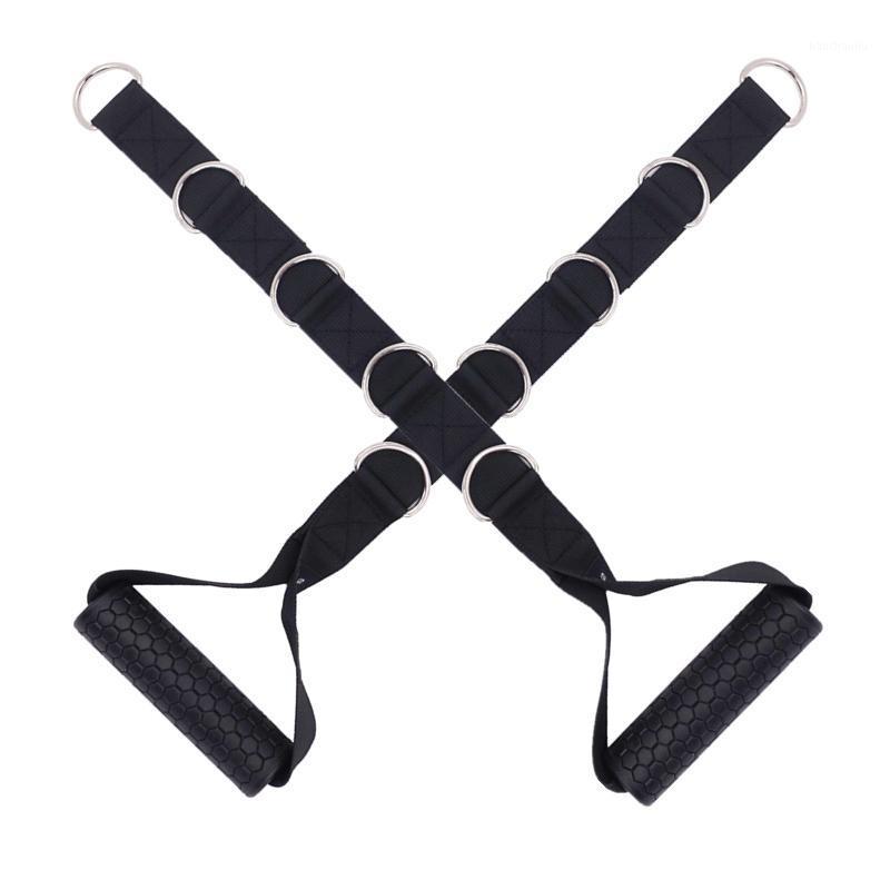 

Gym Handle Multifunction Adjustable Stirrup Handles Fitness Cross Over Handle Triceps Bar Lifting Exercise Machine Accessories1