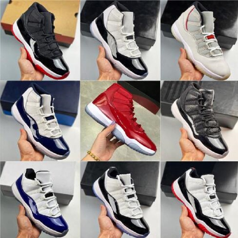 

Men Shoes 25th Anniversary Mens 11 11s Men S Basketball Shoes Bred Concord 45 Space Jam Sneakers low women sport Trainers, # 12
