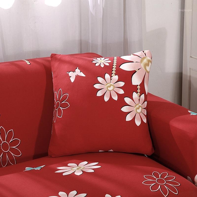 

Red Sofa Bed Cover Modern Simple Series High Elastic Sofa Cover Tight Wrap All-inclusive Stretch Couch Protective1
