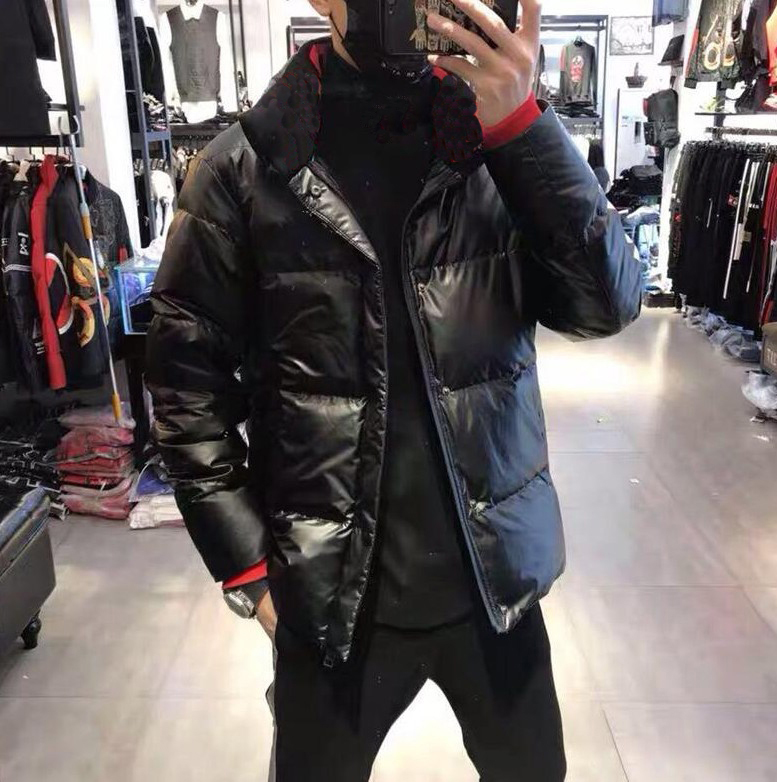 

20FW Mens Down Jackets Winter Coat Parkas for Men Windbreaker with Letters Fashion Outdoorwear Mens Clothings Optionals, Black
