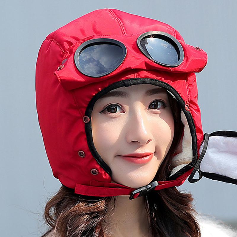 

New design fashion warm cap winter men winter hats for women kids waterproof hood hat with glasses, 04