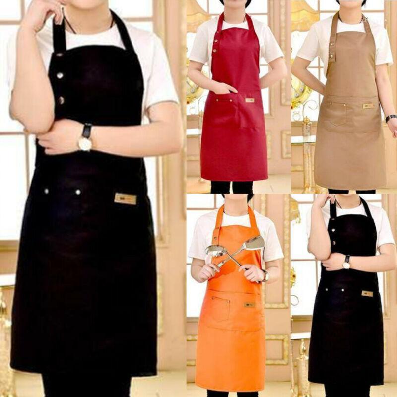 

Pure Color Cooking Kitchen Apron For Woman Men Chef Waiter Cafe Shop BBQ Hairdresser Aprons Bibs Kitchen Accessory Dropshipping1