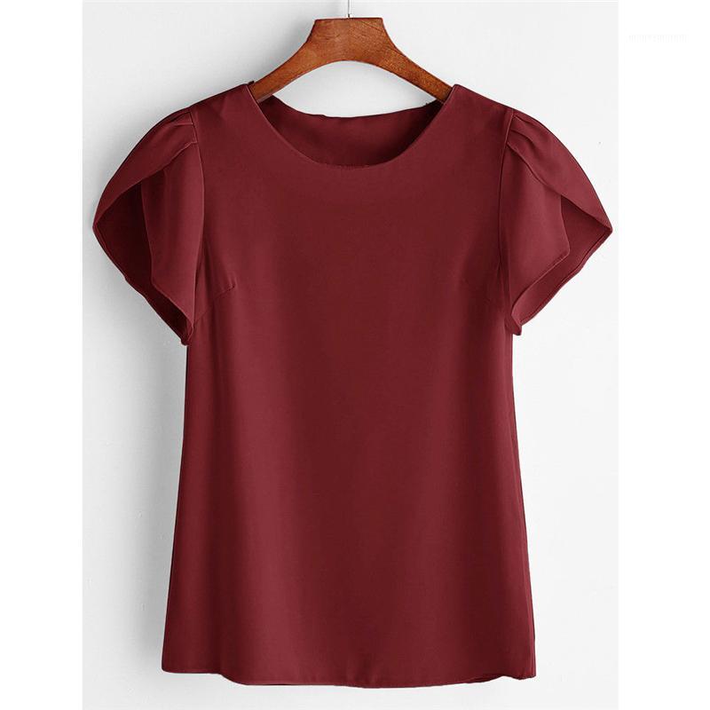 

2020 Women Short Sleeve Blouses Casual Ladies Blusas Tops Clothing Chiffon Female Korean Shirts Ladies Tops Pink Plus Size 2XL1, As photo shows