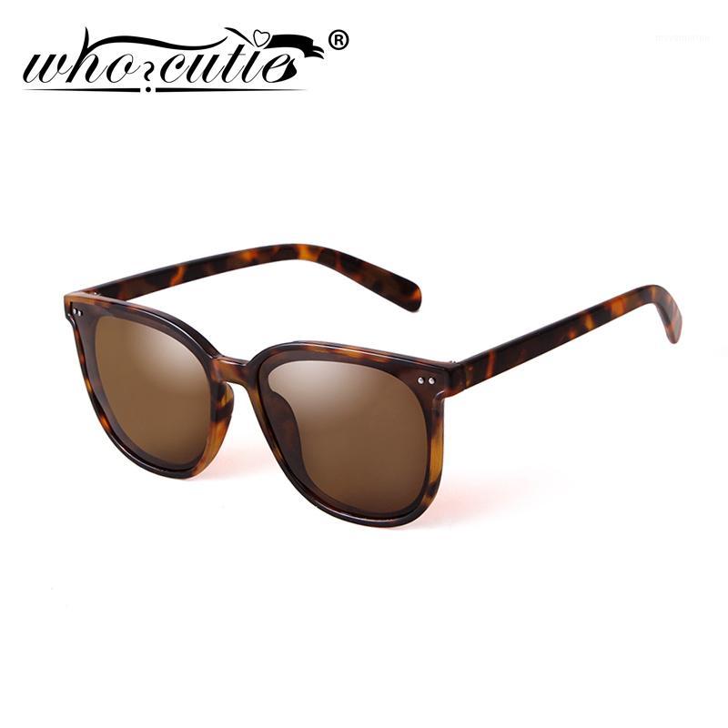 

WHO CUTIE Fashion Women Sunglasses 2020 Brand Design Leopard Square Frame Sun Glasses Fade Shades Tortoiseshell Sunglasses S2311