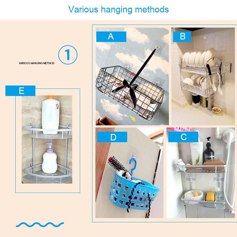 

10pcs Self Adhesive Clover Hooks Heavy Duty Waterproof Wall Hanger for Door Bathroom Kitchen TB Sale