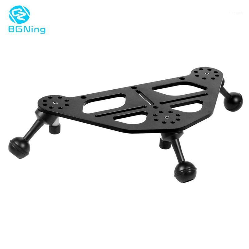 

BGNing Metal Triangular Gimbal Tray Rig Bracket Mount with T-Adapters for Underwater LED Light Stand DSLR Camera Tripod Support1
