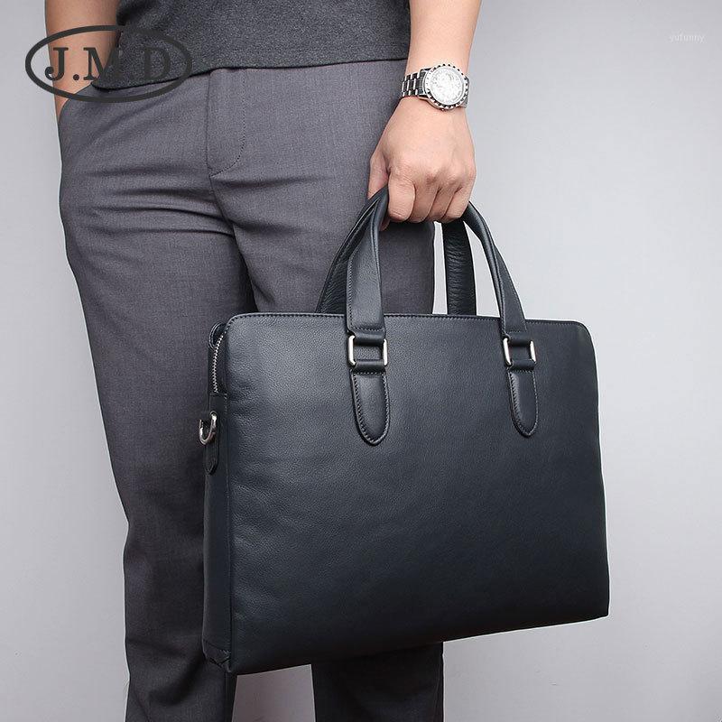 

J.M.D Genuine Leather Bag Men Business Briefcase Handbag Men's Portfolio Designer Male Bag1, Black