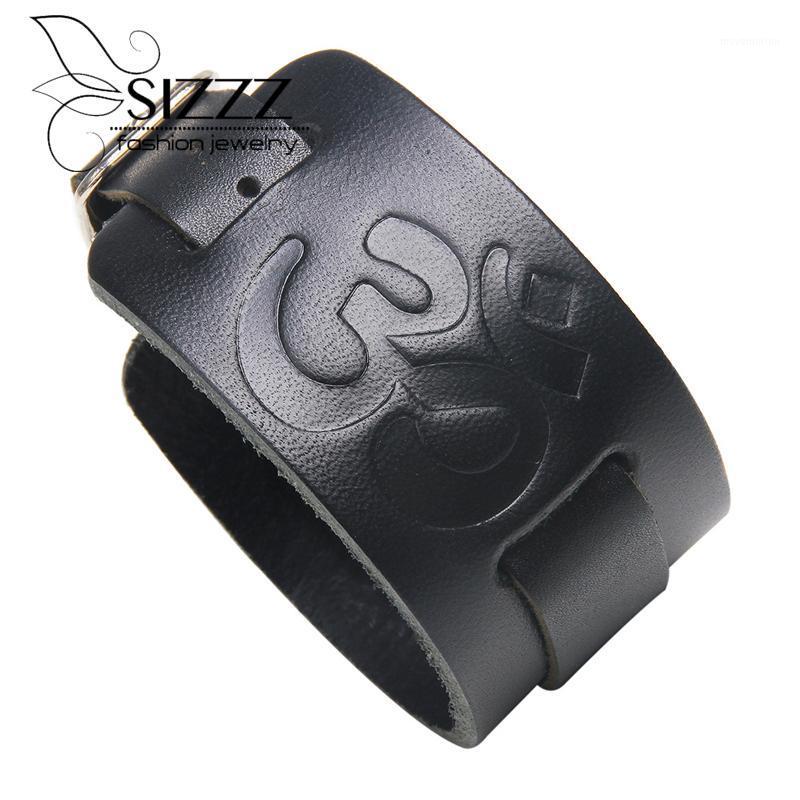

SIZZZ 29.3CM*4CM 2020 New Fashion Explosion Leather Jewelry Bracelets&Bangles For Women/Men1